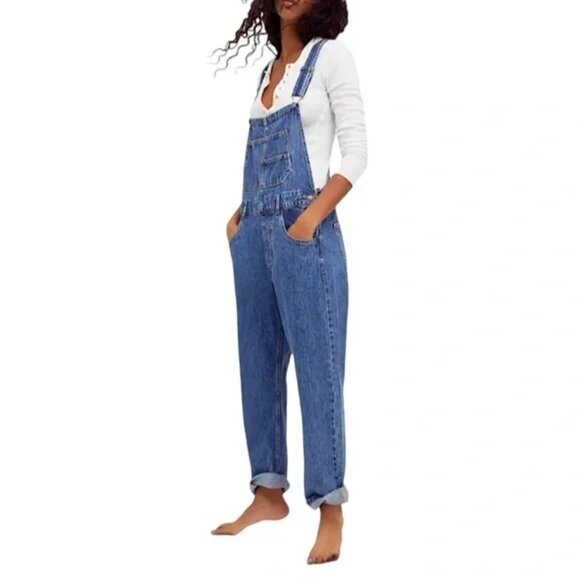 015 We The Free Ziggy Straight Leg Denim Bib Overalls NWOT Size XS - Picture 4 of 10